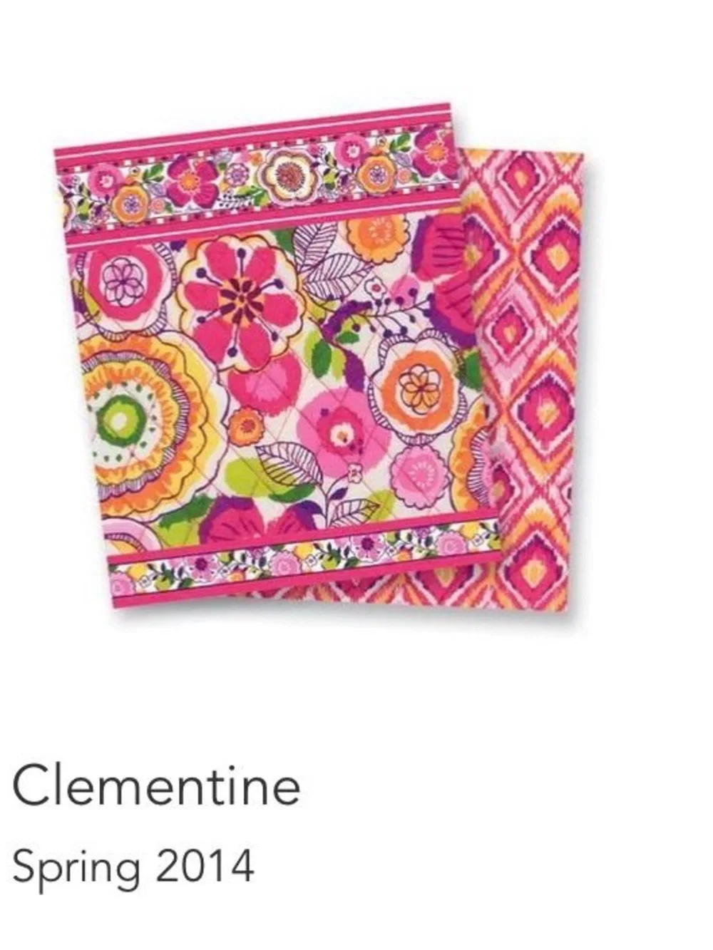 EUC Vera Bradley Clementine Floral Quilted Trifold Wallet - Pink & Orange Multi - Picture 9 of 9